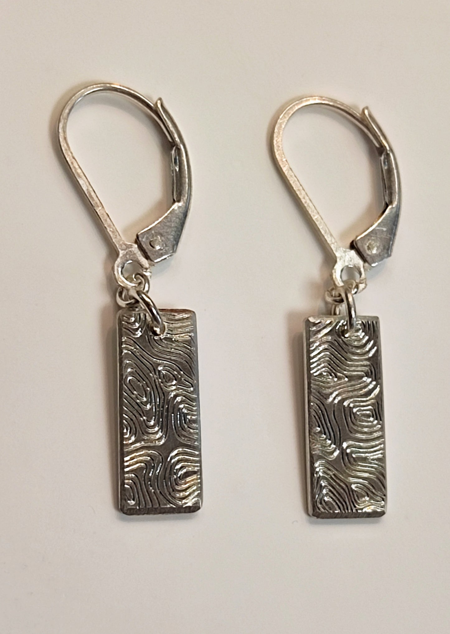 Boucles d'oreilles argent motif vague