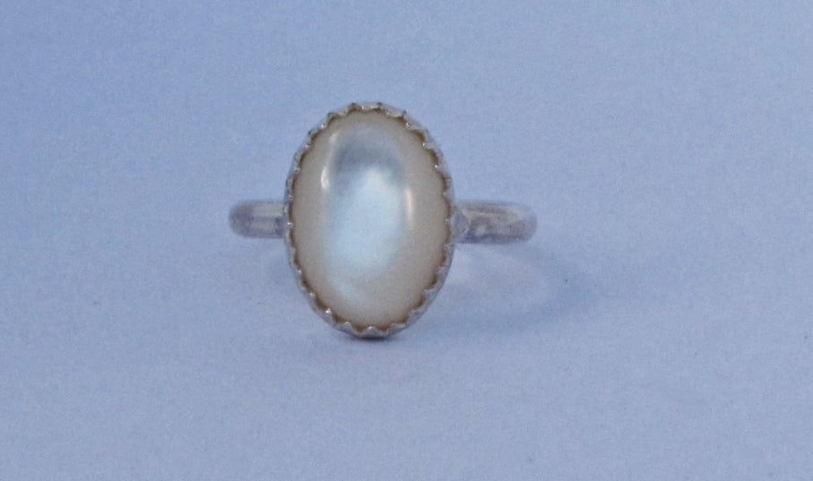 Bague Argent 925 cabochon Nacre