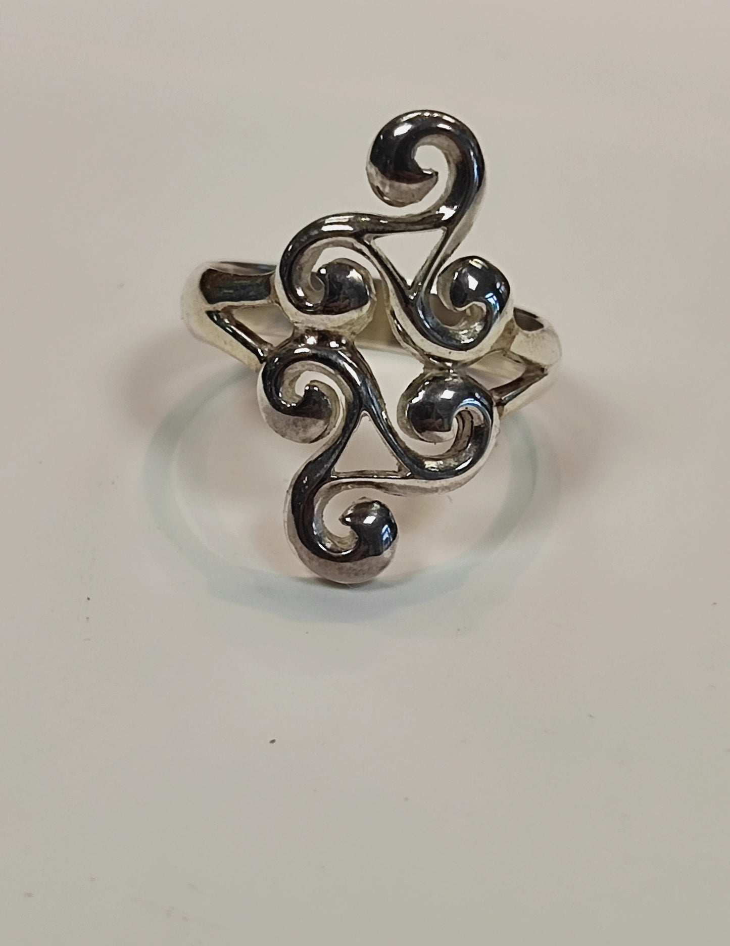 Bague double triskel argent massif