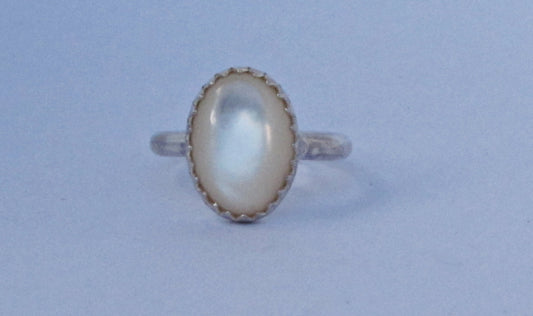 Bague Argent 925 cabochon Nacre